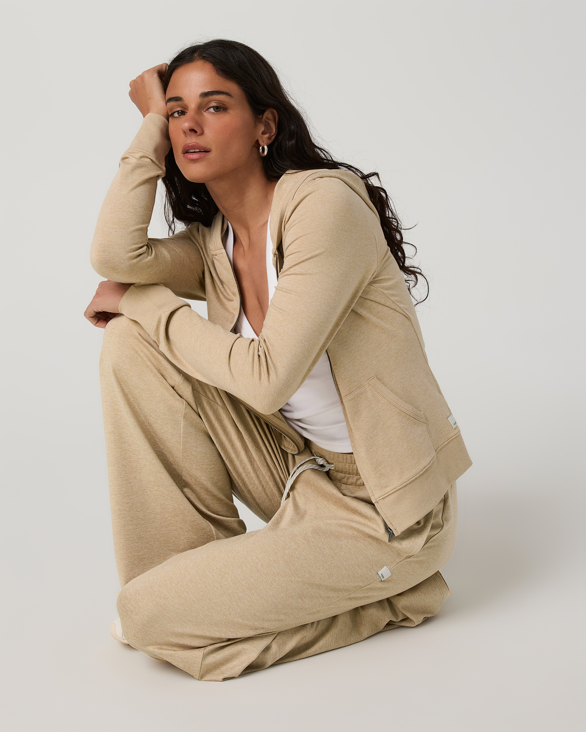 Halo Essential Wideleg Pant - Short | Java Heather