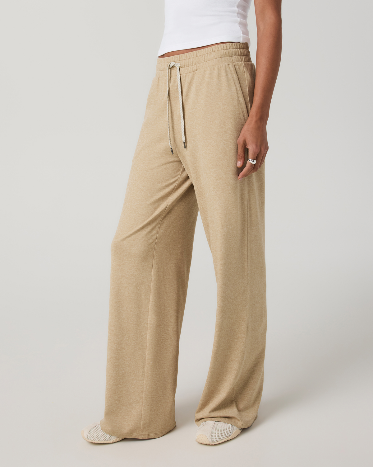 Halo Essential Wideleg Pant - Long | Java Heather