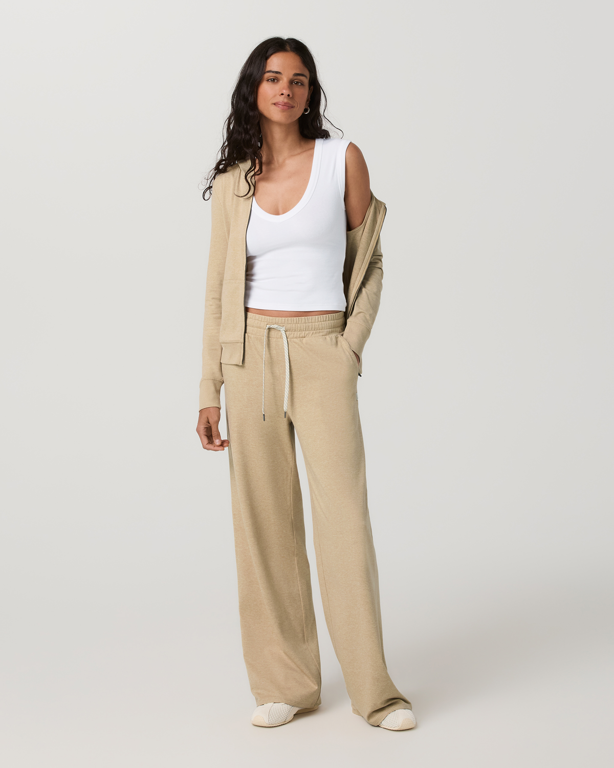 Halo Essential Wideleg Pant | White