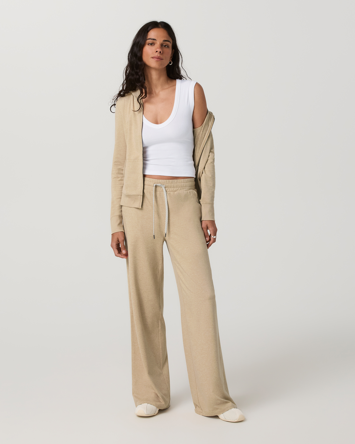 Halo Essential Wideleg Pant - Long | Blue Coast Heather