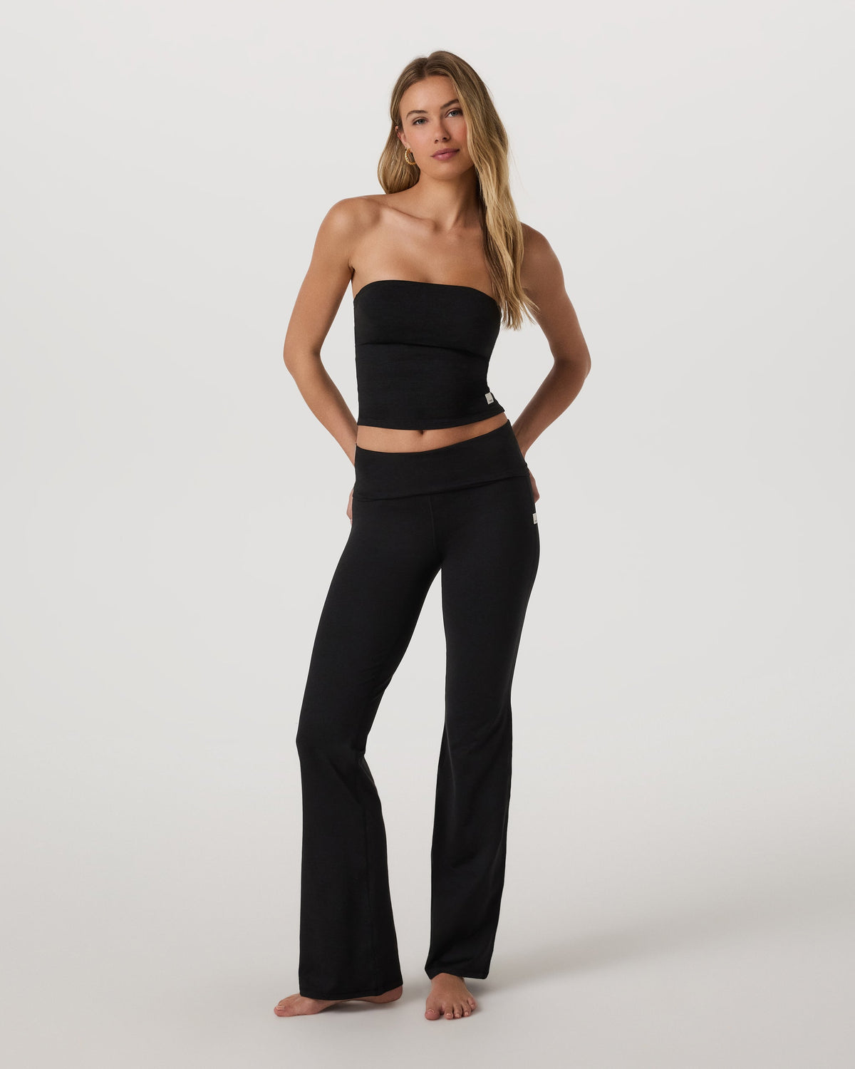 Halo Foldover Pant | Black Heather