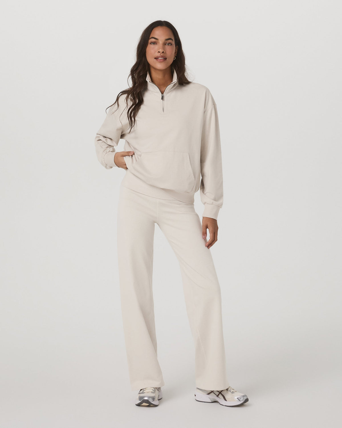 Granite Foldover Straight Leg | Oatmeal Heather