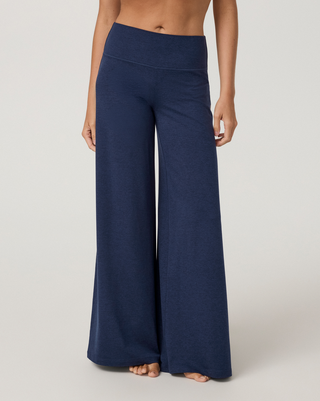 Halo Easy Wideleg Pant - Long | Blue Coast Heather