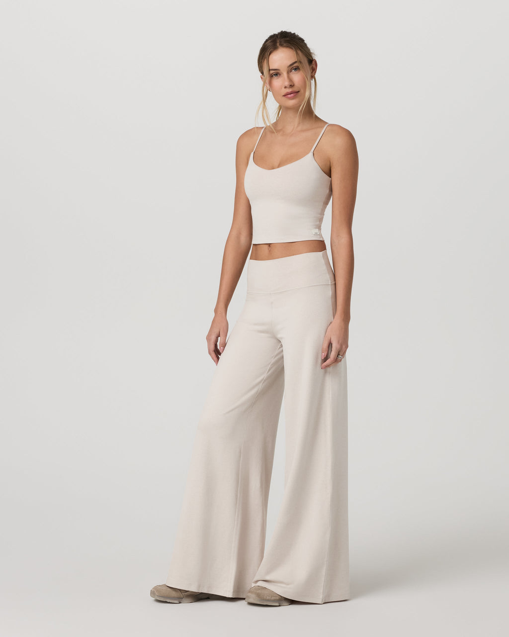 Halo Easy Wideleg Pant - Long | Blue Coast Heather