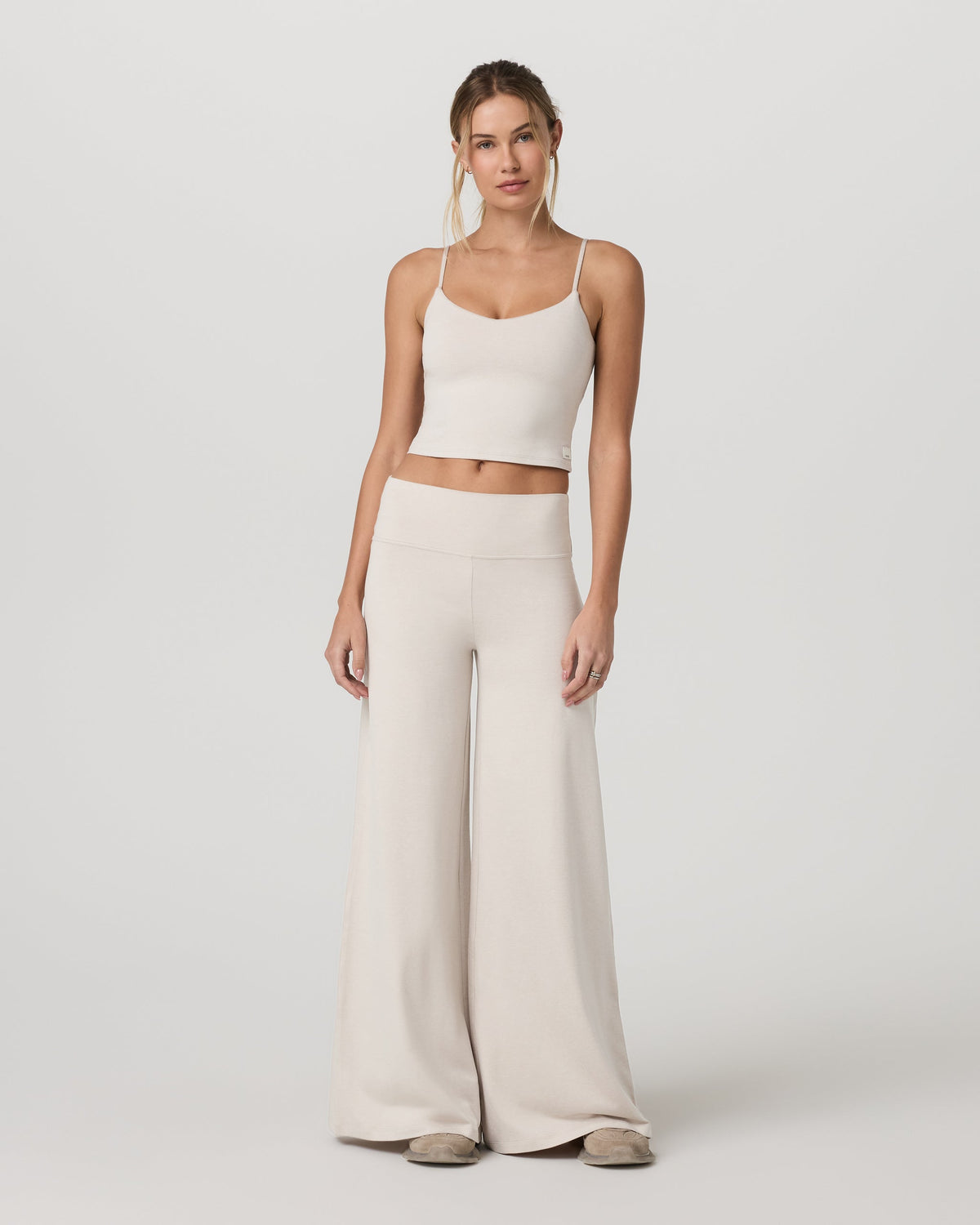 Halo Easy Wideleg Pant | Pale Grey Heather