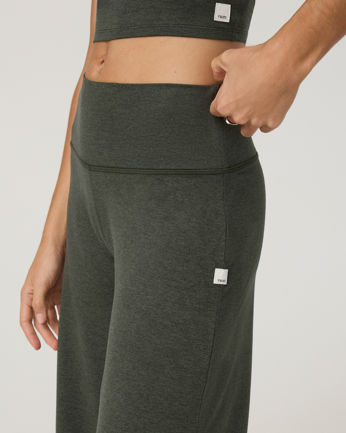 Halo Easy Wideleg Pant | Pale Grey Heather