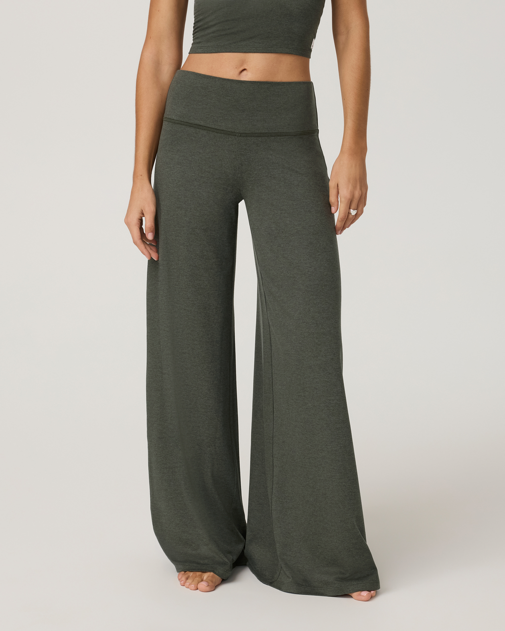 Halo Easy Wideleg Pant | Pale Grey Heather
