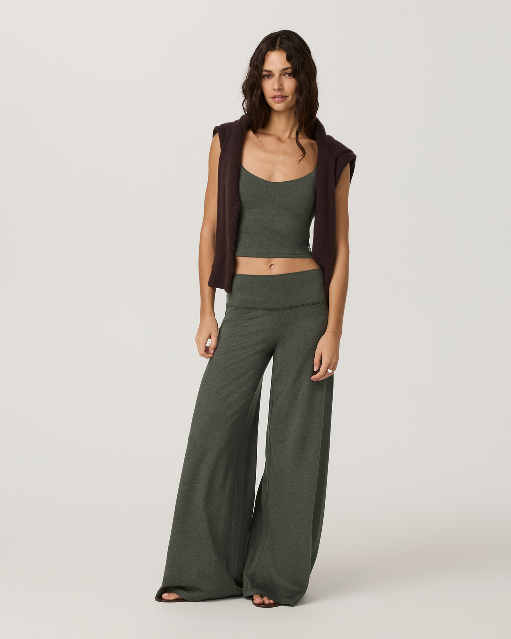 Halo Easy Wideleg Pant | Pale Grey Heather