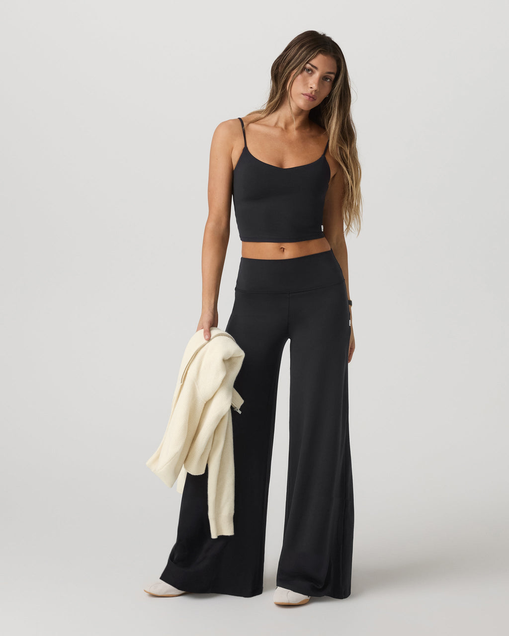 Halo Easy Wideleg Pant - Long | Blue Coast Heather