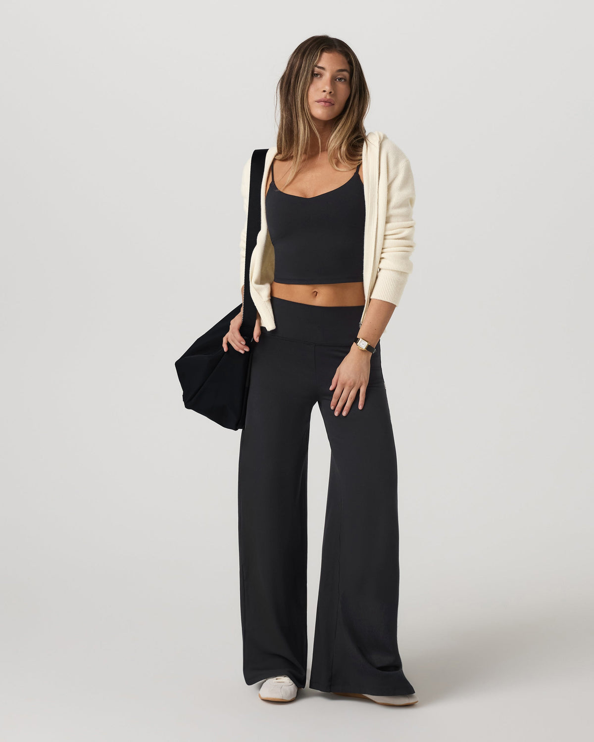 Halo Easy Wideleg Pant - Short | Solid Black