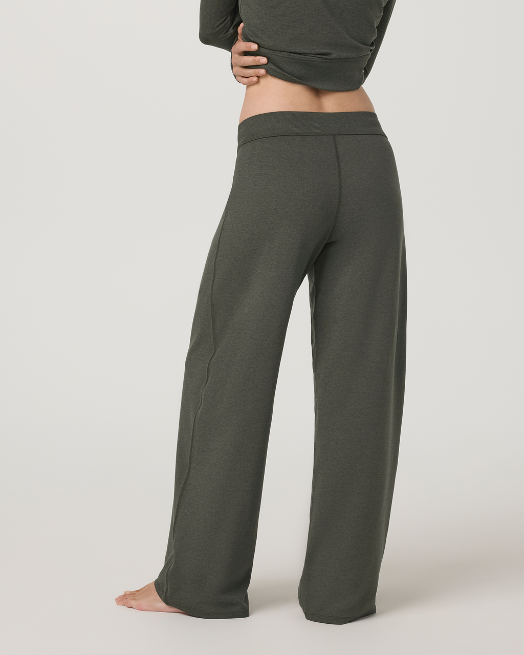 Halo Low Rise Straight Leg Pant | Ecru Heather