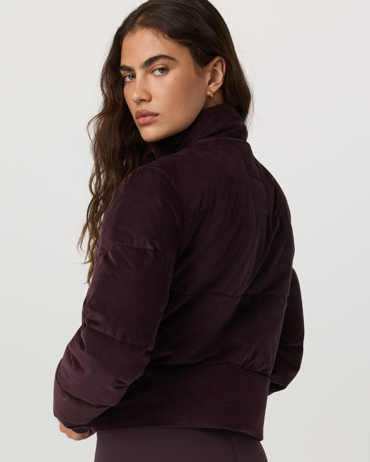 Carmel Corduroy Puffer | Raisin