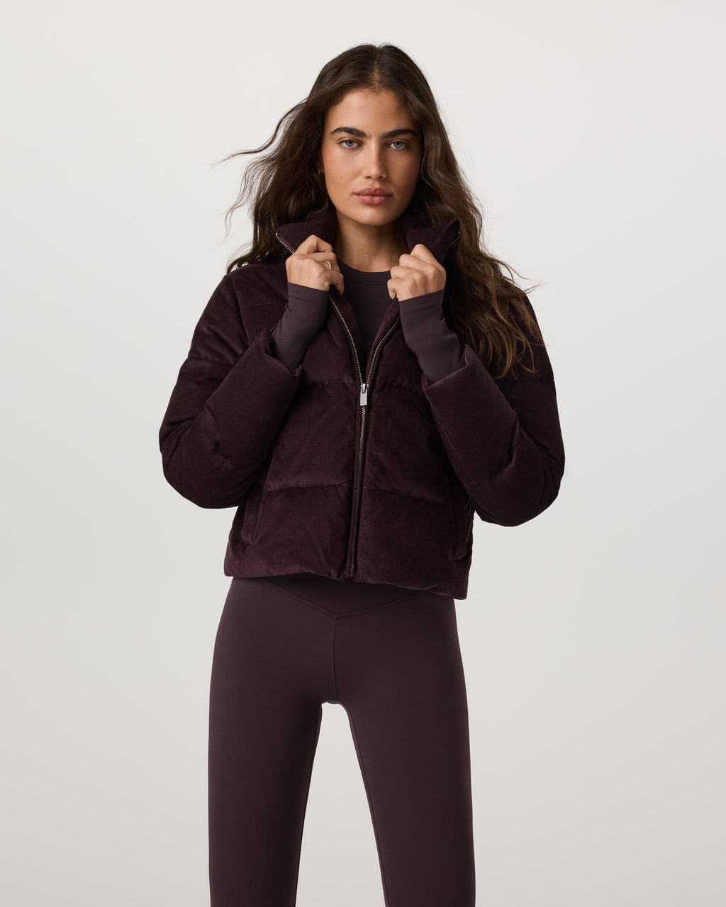 Carmel Corduroy Puffer | Raisin
