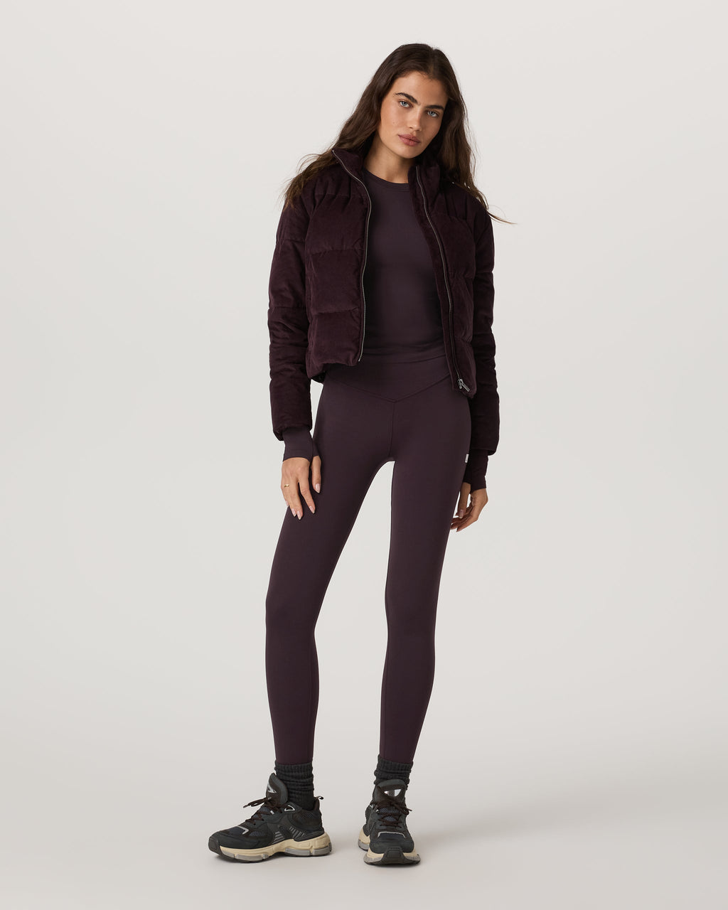 Carmel Corduroy Puffer | Raisin