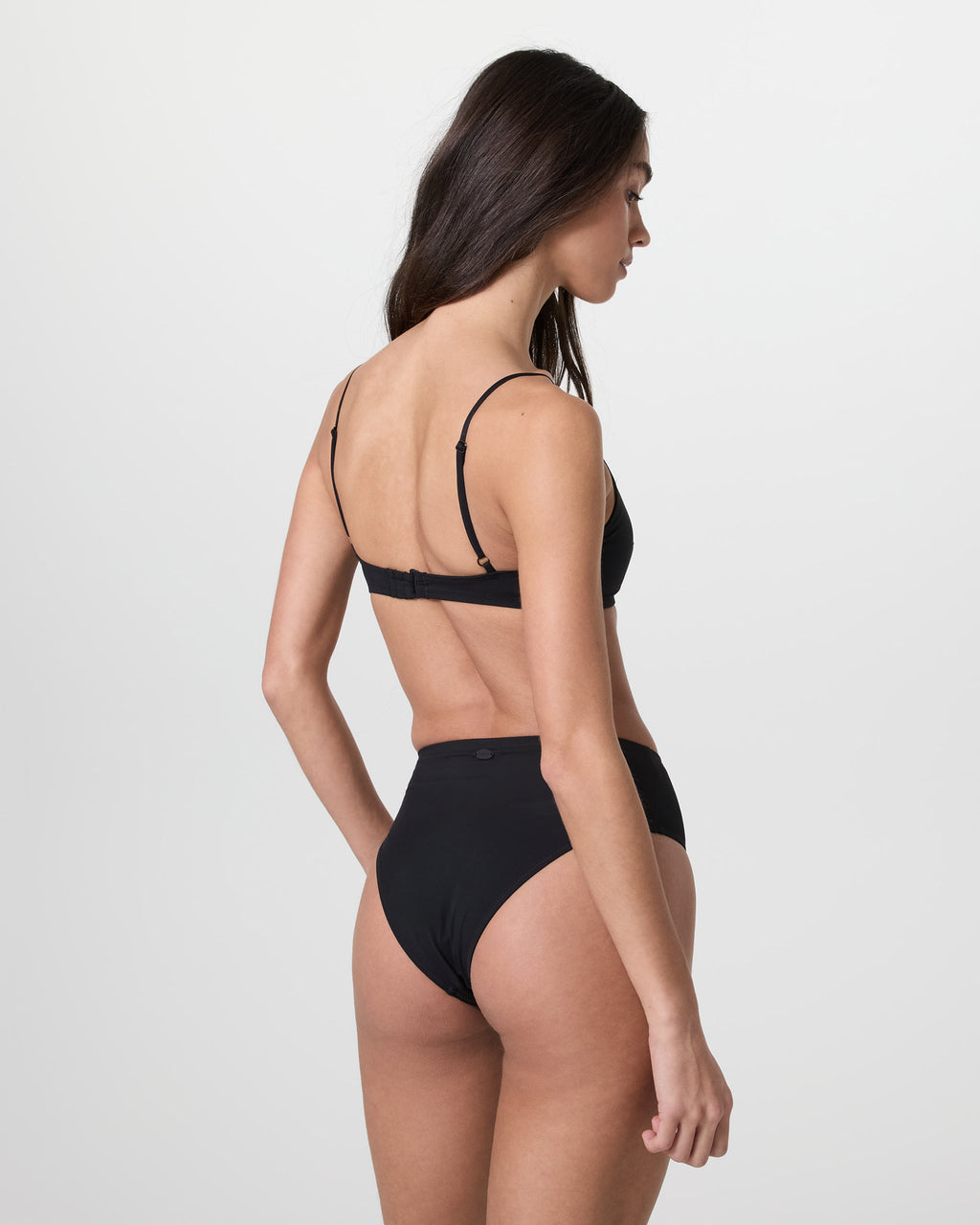 High Waisted Bikini Bottom | Black