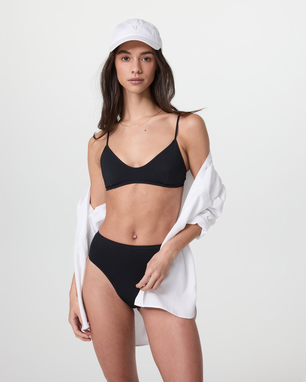 High Waisted Bikini Bottom | Black